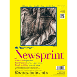 Strathmore 307-18 300 Series Newsprint Pad, Smooth 18"x24" Tape Bound, 50 Sheets