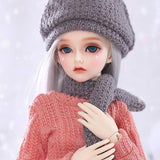 BJD Doll, 1/4 SD Dolls 16 Inch 19 Ball Jointed Doll DIY Toys with Full Set Clothes Shoes Wig Makeup, Surprise Doll Best Gift for Girls