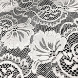 Stretch Lace Fabric Embroidered Poly Spandex French Floral Victoria 58" Wide by the yard (Off