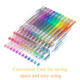 Glitter Gel Pens 48 Colors Glitter Markers Fine Point Colored Gel Pen Set for Adult Coloring Book Doodling Crafting Scrapbooking Drawing Painting