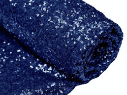 3 Feet 1 Yards Navy Blue Sequin Fabric, by The Yard, Sequin Fabric, Tablecloth, Linen, Sequin Tablecloth, Table Runner (Navy Blue)