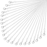 Necklace Chain Bulk, Cridoz 36 Pack Jewelry Chain Silver Plated Necklace Chains for Jewelry Making, 1.2 mm (24 Inches)