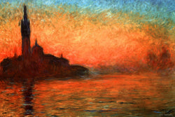 Claude Monet Sunset Dusk in Venice Cool Wall Decor Art Print Poster 36x24