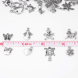 LABOTA 150Pcs Silver Mixed Antique Animals Styles Charms Pendants DIY for Necklace Bracelet Jewelry Making and Crafting