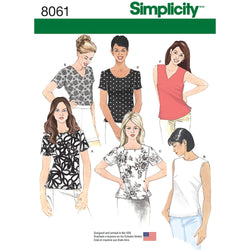 Simplicity 8061 Women's Shirt Assortment Sewing Patterns, Sizes 16-24