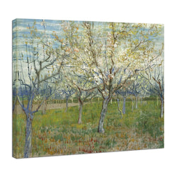 Wieco Art Large Canvas Prints Wall Art Orchard with Blossoming Apricot Trees Artwork of Van Gogh Famous Oil Paintings Reproduction Modern Classic Giclee Flowers Landscape Pictures for Home Decor
