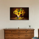wall26 - Canvas Wall Art - Still Life with Sunflower and Butterfly - Gallery Wrap Modern Home Decor | Ready to Hang - 32x48 inches