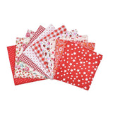 RayLineDo 10pcs 12 x 12 inches (30cmx30cm) Print Cotton Red Series Fabric Bundle Squares Patchwork DIY Sewing Scrapbooking Quilting Pattern Artcraft