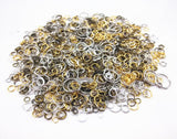 yueton?100 Gram (Approx 1650pcs) Mixed Color and Size Assorted Antique Jump Ring Connector Link for Crafting, Jewelry Making Accessory