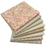 iNee Light Coffee Fat Quarters Fabric Bundles, Quilting Sewing Fabric, 18 x 22 inches,(Light Coffee)