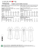 Vogue Patterns V9253ZZ0 Misses' Deep-V Kimono-Style Dresses with Self Tie Sewing Pattern, 16-18-20-22-24-26 Red