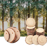 Natural Wood Slices,Unfinished Natural Wood Slices 20 Pcs 3.5-4 inch Craft Wood kit, Blank Craft Wooden Circles for DIY Ornaments Scorch Marker Craft Christmas Wedding Party