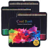 72 Professional Colored Pencils, Artist Pencils Set with 2 x 50 Page Drawing Pad(A4), Premium Artist Soft Series Lead with Vibrant Colors for Sketching, Shading & Coloring in Tin Box