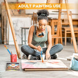 Acrylic Paint Brush Set, 6 packs/60pcs Nylon Hair Brushes for All Purpose Oil Watercolor Painting Artist Professional Kits