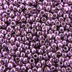 TOHO Seed Beads Round Rocaille Size 11/0, 28 Grams, 6" Tube, PermaFinish Permanent Galvanized