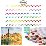 Colored Pencils 72 Coloring Pencils Professional Color Pencils for Adult Coloring Books by FUNLAVIE