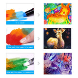Jar Melo Washable Crayons -12 Colors; Non Toxic; 3 In 1 Effect (Crayon- Pastel- Watercolor); Slick; Twistables Gel Crayons; Barrel Crayons; Art Tools; Silky Crayons; Jumbo