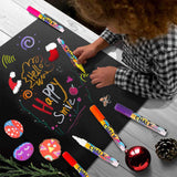 12 Pack Liquid Chalk Markers for Blackboards - Bold Color Dry Erase Marker Pens - Chalk Markers for Chalkboards Signs, Windows, Blackboard, Glass - 6mm Reversible Tip-8 Chalkboard Labels (6mm 12 pack)