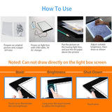 A4 Portable LED Light Box Tracer, COSOOS Super Thin Drawing Tracing Light Pad Table 5mm Adjustable Stepless Brightness Control USB Power Cable for ArtCraft Sketching Tattoo Architecture CalligraphyA4
