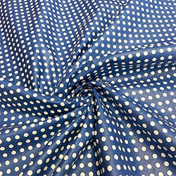 Cotton Printed Polka Dot Fabric 45" Wide 100% Cotton By The Yard Royal Blue