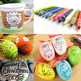 SUTOROO Paint Pens for Rock Painting Stone Ceramic Glass Wood Fabric Canvas Mugs Card 2 mm Fast Drying DIY Craft Making Supplies Scrapbooking Craft Acrylic Paint Marker Pens Set of 12 Colors