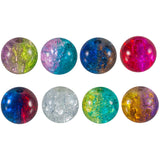 Deoot 400 PCS Glass Beads 8mm Handcrafted Crackle Lampwork Round Beads for Jewelry Making,8 Colors