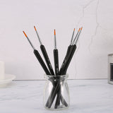 eBoot 6 Pieces Detail Paint Brush Set Miniature Brushes for Watercolor and Acrylic Painting (Black)