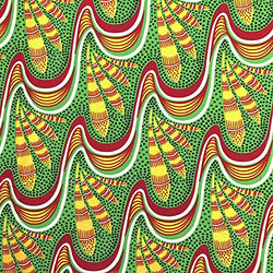 ITY African Print Fabric Tropical (15-2) Polyester Lycra Knit Jersey 2 Way Spandex Stretch 58" Wide