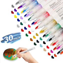 Acrylic Paint Pens for Rocks Painting, Ceramic, Glass, Wood, Fabric, Canvas, Mugs, DIY Craft Making Supplies, Scrapbooking Craft, Card Making. Acrylic Paint Marker Pens 0.7mm Special Colors Edition