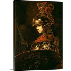 Pallas Athena or, Armoured Figure, 1664 65" Canvas Wall Art Print, 18"x24"x1.25"