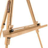 Arteza Wooden Easel Stand, 37.4 x 39.4 x 78.3 Inch Tripod Art Display Stand for Adults, Adjustable Canvas Holder, Steel Fittings, for Painting & Displaying Artwork