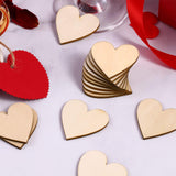 Tatuo 200 Pieces Wood Heart Cutouts Wood Heart Slices Embellishments Ornaments for Wedding, Valentine, DIY Supplies (1.5 Inch)