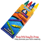 Pack of 4, Premium Color Crayons for Kids and Toddlers, Non-Toxic, Perfect for Party Favors, Restaurants, Goody Bags, Arts and Crafts Supply by Bedwina