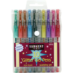 Sargent Art 22-1501 10-Count Glitter Gel Pens