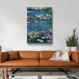Art Wall Water Lilies by Claude Monet Gallery Wrapped Canvas, 24 by 32-Inch