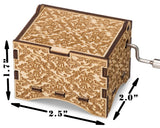 TheLaser'sEdge, Personalizable Damask Music Box, Laser Engraved Wood (Standard, Can't Help Falling in Love)