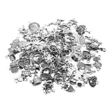 CCINEE Wholesale 100 Pieces Assorted Antique Charms Sliver Pendants for Jewelry Making and Craft Making