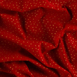 Santee Print Works Christmas Jewels Stars Metallic Gold/Red Fabric by the Yard