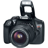 Canon T6 EOS Rebel DSLR Camera w/EF-S 18-55mm is II & 75-300mm III Lens Kit + Accessory Bundle 64GB SDXC Memory + SLR Photo Bag + Wide Angle Lens + 2X Telephoto Lens + Flash + Remote + Tripod & More