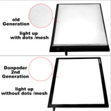DONPODER New Generation unltra Thin Dimmable A4 LED Light Box Light Pad Light Board for tracing Drawing Diamond Painting Sketching Animation Stencilling (with Magnetic pins)
