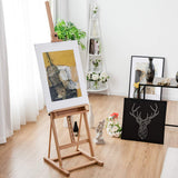 TANGKULA H-Frame Easel Wooden Height and Angle Adjustable Foldable Tilting Floor Studio Artist Easel Painting, Sketching, Display