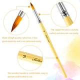 Paint Brushes Set-7pcs Professional Paint Brush Round Pointed Fine Tip Artist Acrylic Brush for Acrylic Watercolor Oil Painting