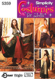 Simplicity Women's Gypsy and Belly Dancer Costume Sewing Patterns, Sizes 14-20