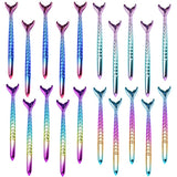 Yarachel Mermaid Pen - 20 Pack Cute Creative 0.5mm Black Gel Ink Refills Ballpoint Pens Gifts Pen for School Office Party Kids Girls Women Coworkers Gift Supplies