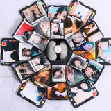 EKKONG Explosion Box, DIY Handmade Photo Album Scrapbooking,Gift Box with 6 Faces for Wedding Box, Birthday Party (Black)