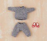 Good Smile Nendoroid Doll: Sweatshirt and Sweatpants (Gray) Outfit Set