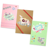 PICKME Greeting Card Making Kit DIY, Handmade Cards Maker Kit for Kids & Adults, Beautiful Love Assortment of Art Characters with Envelopes, Create Your Personalized Birthday & Thank You Cards