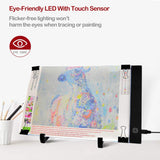 [3 in 1] Light Box for Tracing with Detachable Stand & Clips, Light up Tracing Pad for Diamond Painting, Water Color Paper, Slim Fabric
