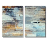 wall26 - 2 Panel Canvas Wall Art - Abstract Grunge Color Composition - Giclee Print Gallery Wrap Modern Home Decor Ready to Hang - 16"x24" x 2 Panels