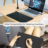 Huion H1161 Graphic Drawing Tablets 11 x 6.8 inch Graphics Tablet with Battery-Free 8192 Pen Pressure, 10 Express Keys and Touch Strip, Compatible with Mac, PC or Android Mobile